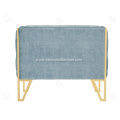 Blue fabric titanium frame living room sofa